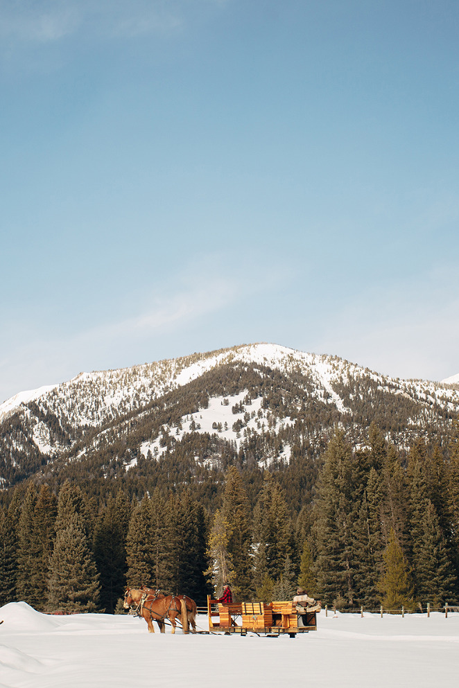 The Private Homes are perched on top of a ridge with a stunning views of Lone Peak and overlooking the ranch.